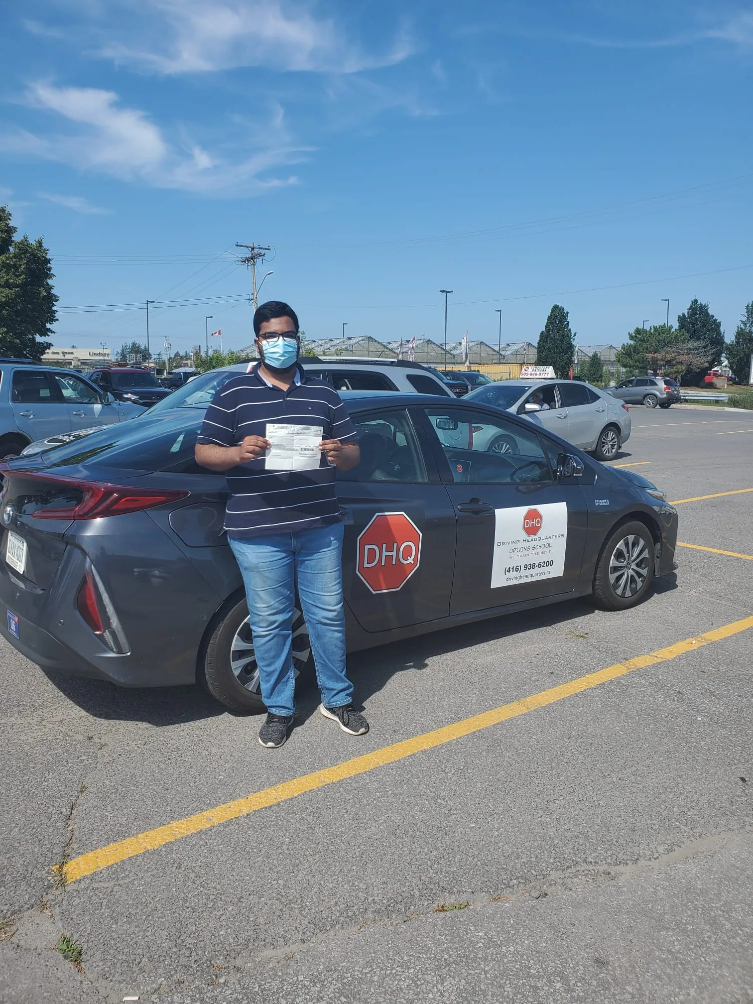 DHQ student celebrating G2 pass