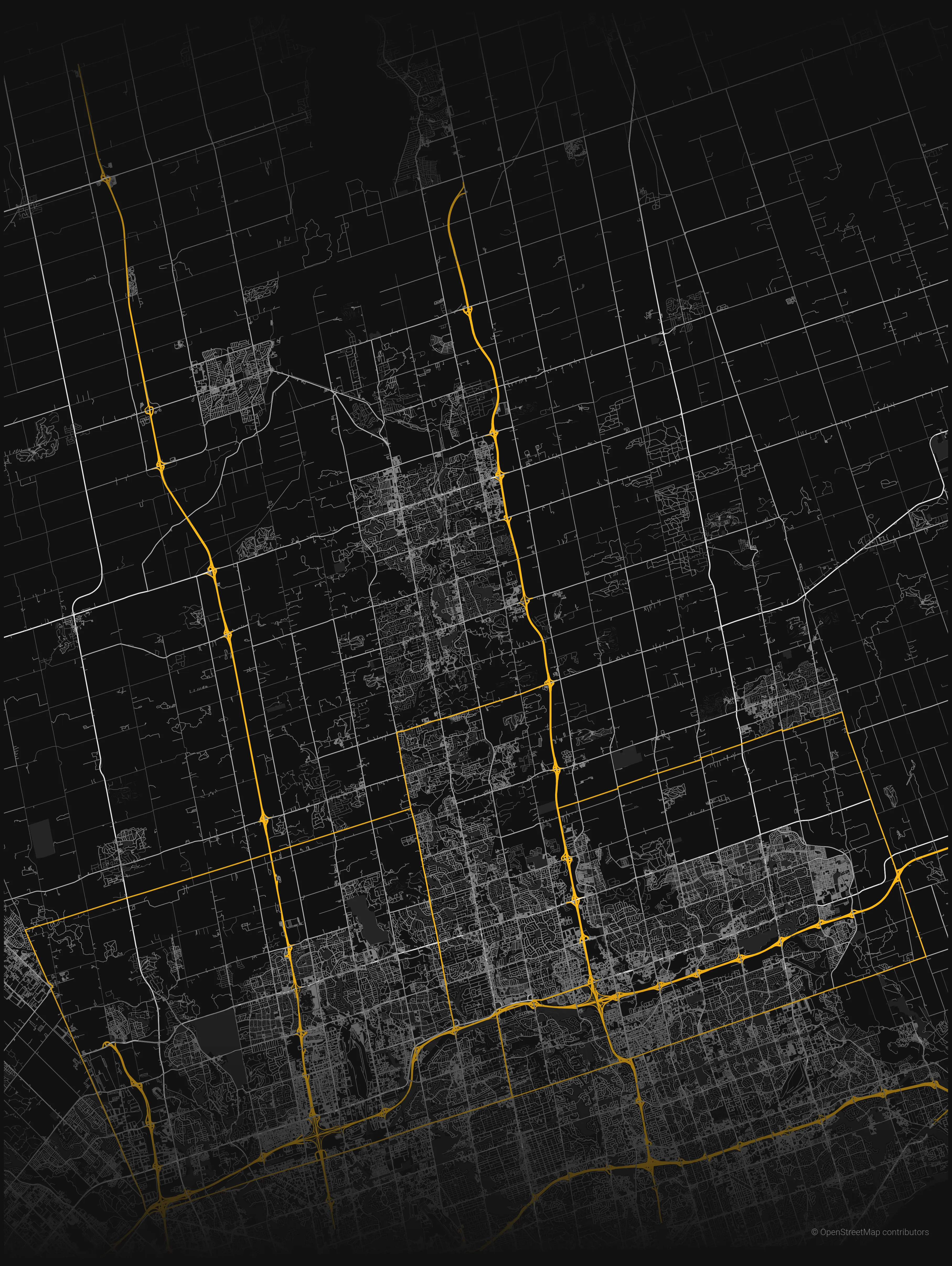 York Region Map Dark